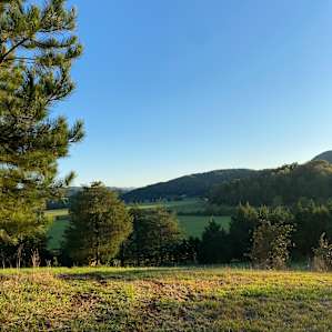 Farmland views from the hilltop