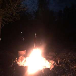 Tent Camping on Beautiful Hillside