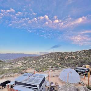 View from the rocks above!