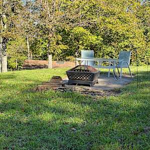 Camp fire and chairs/table set