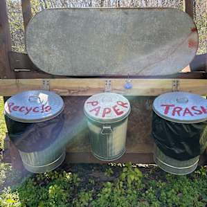 I’m an organizer, so these labeled cans hung neatly off the ground impressed me.