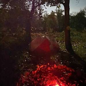 Moon-lit campsite!