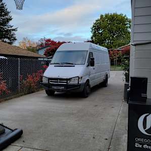 Full RV hookups beside 34 acre park