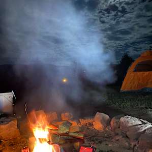 Fire is going - just gave us the right amount of firewood but we could always get more