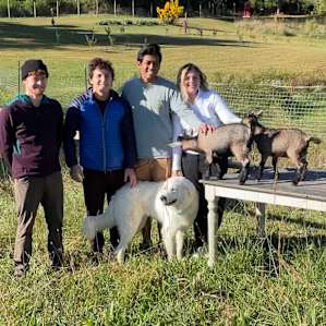 Mike introduced the climbers to the farm friends!