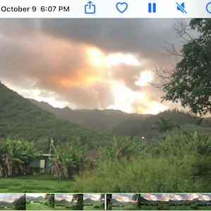 View of the sunset from the back of the property