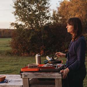 It was great to have a table next to the picnic table for setting up our little stove! A very thoughtful addition to the site.