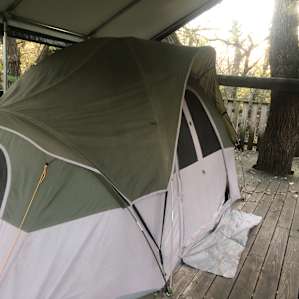 The treehouse tent is the perfect low maintenance hideaway.