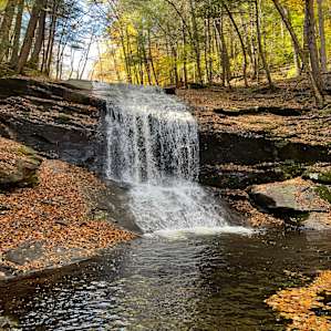 Waterfall on our "Two Bridges" hike. The location was only 15-20 minutes away.