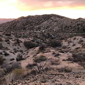 Tent camping in a quiet canyon