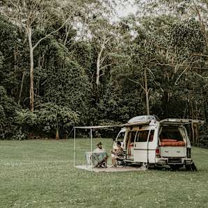 Happy campers with the huge site to ourselves!