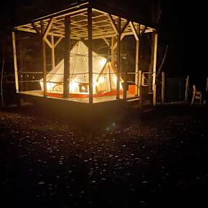 Glamping Yurt Over Looking Waterfall