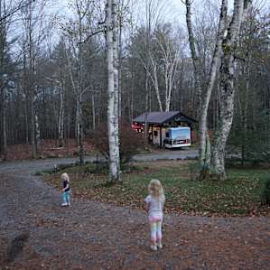 We had our RV parked but frequently walked up to the view! Two options for firepit!
