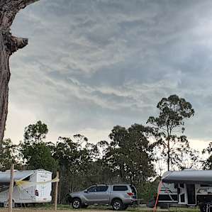 The sky before the first lot of rain came through. It cooled down fast after a hot day