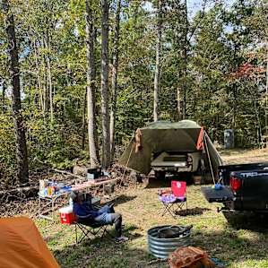 This was our camp setup. Still working on perfecting it.