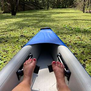 Kayak down a tributary.