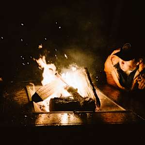 Well maintained fire pits, great for keeping cozy.