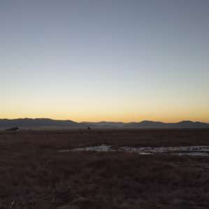The mountains in the distance