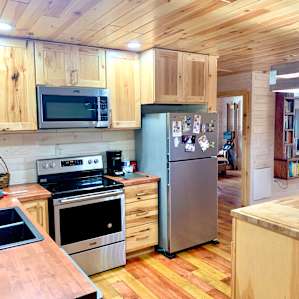 Cabin in the woods.