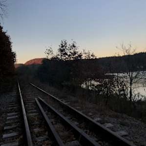 Nearby railroad tracks
