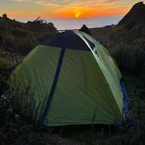 Tent spot up the hill