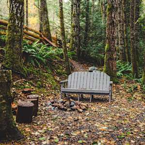The lowest campsite near the stream.