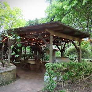 Kitchen and covered BBQ turn your camping into a glamping.