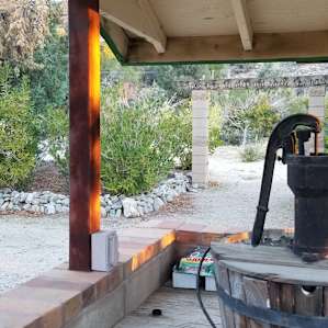 Outlet in the garden