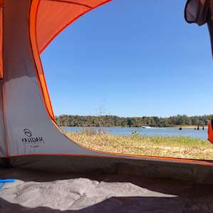 Camping at Magnolia Gardens park