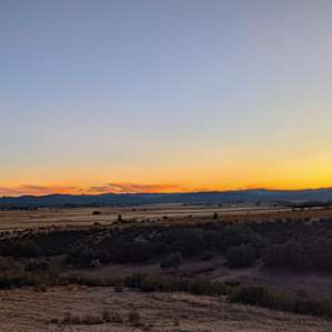 Sunset view from the top of the ridge.