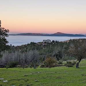 In the morning, above the clouds