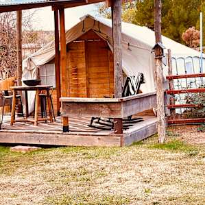 Our cozy tent, with its own full bathroom