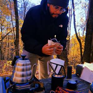 Lil’ camp coffee action