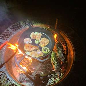 Cooking on the cast iron !
