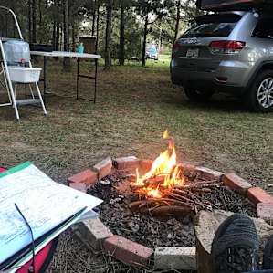First night relaxing by the fire.
