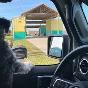 The view when you drive up.