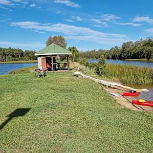 Slide, kayaks available, the 2 dams