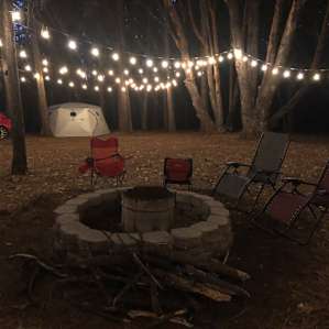 Firepit with lights and Shiftpod