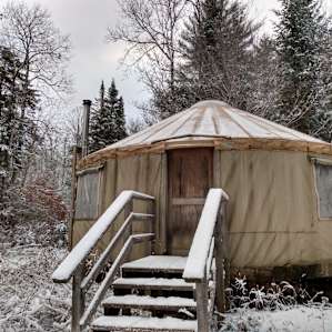 The yurt form the front.