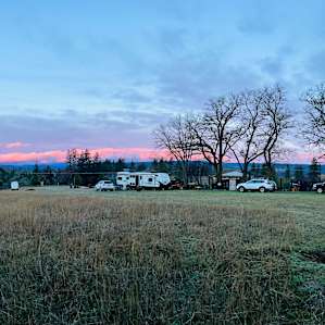 Beautiful sunrise and view of Mt Adams!