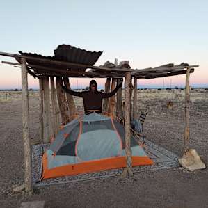 Our beautiful spot for the night at Mike's campground