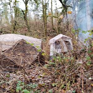 Our tent on higher ground while we were at the creek area