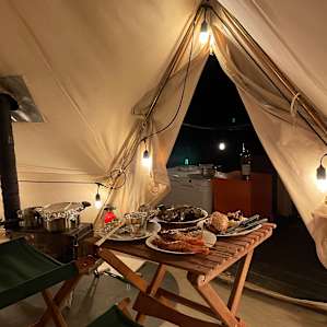 Glamping Yurt Over Looking Waterfall