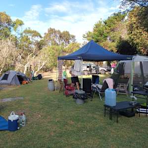 Our grassed camp site, lovely spot.
