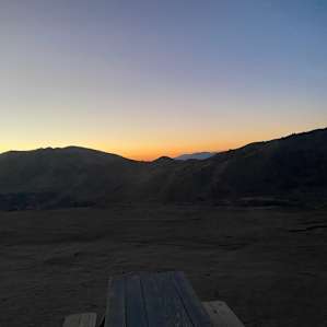 Tent camping in a quiet canyon
