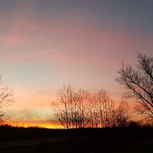 The sunset says it all.