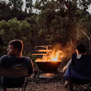 Fire pit with hot plates