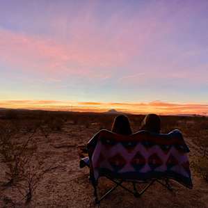 Perfect place to sip camp coffee and watch the desert sunrise.
