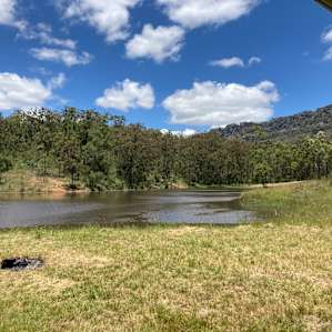 Campsite at large dam