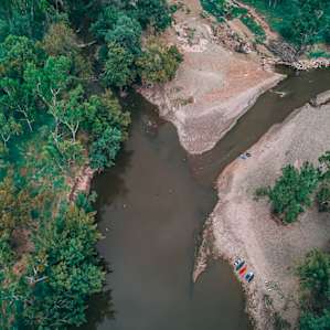 drone photo of the river